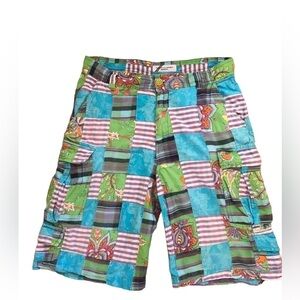 VTG 90’s Y2K Original Phat Farm STREETWEAR Patchwork Cargo Bermuda Shorts 32”